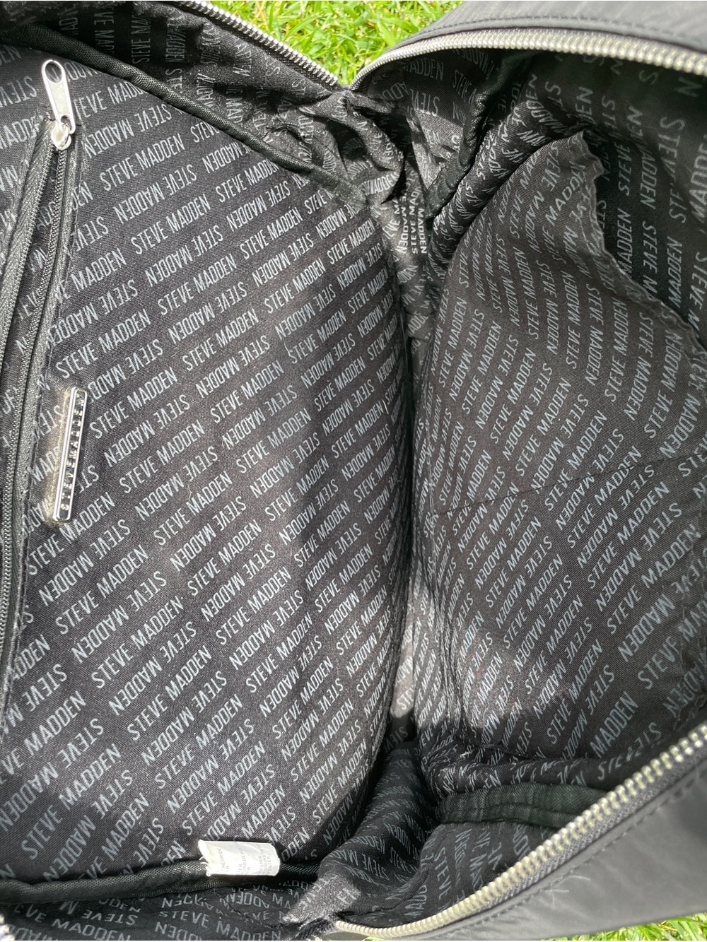 Steve Madden Athleisure Black Nylon Mini Backpack Silver Hardware - Picture 6 of 8